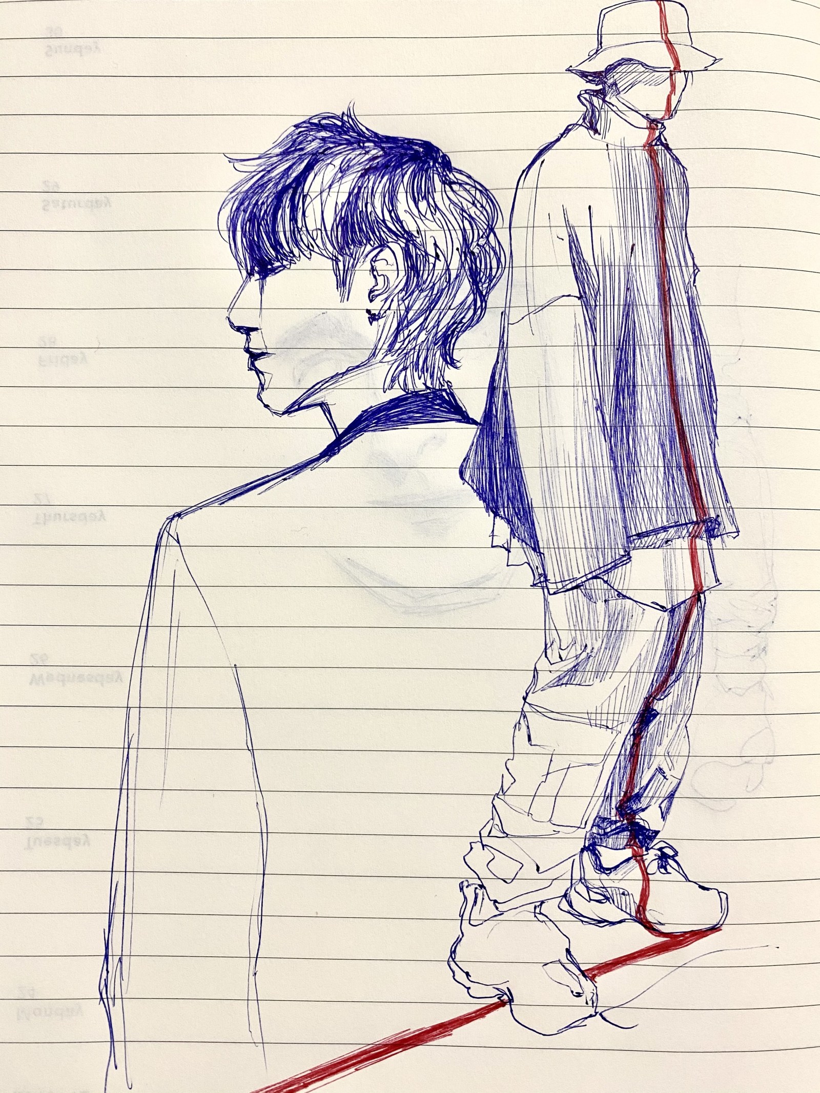 blue, pen, fashion