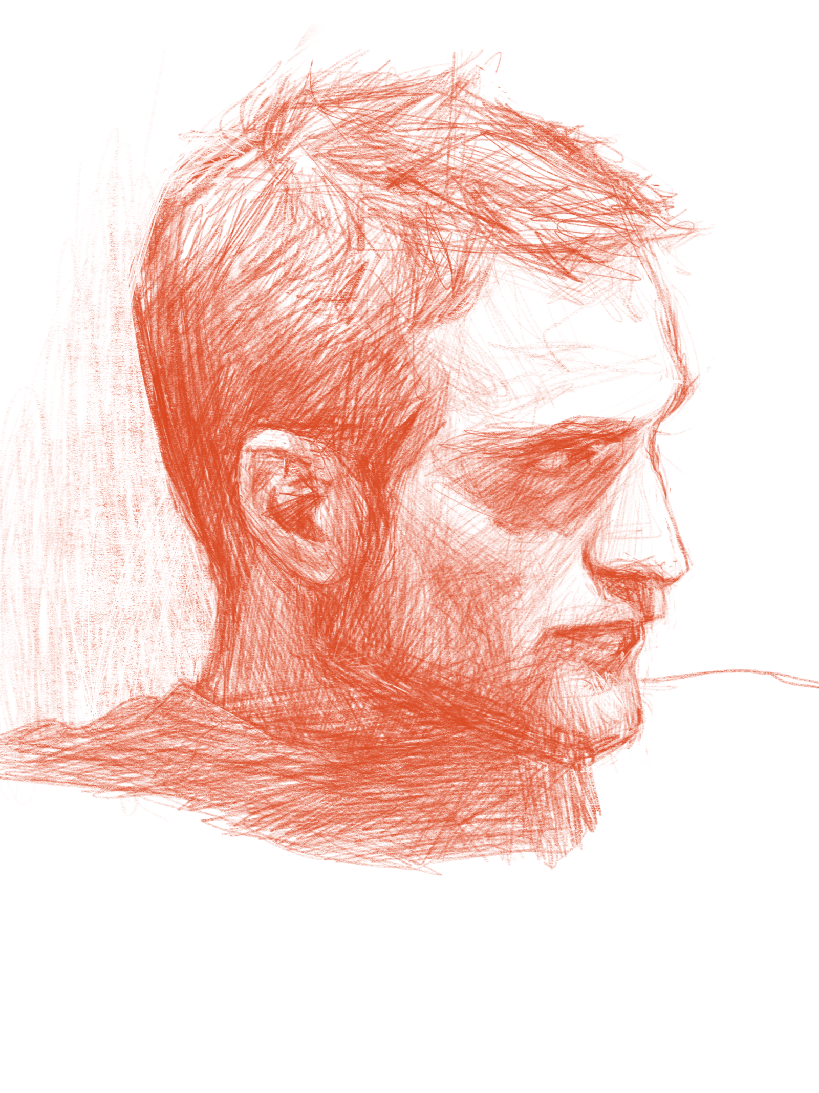 red, face, digital